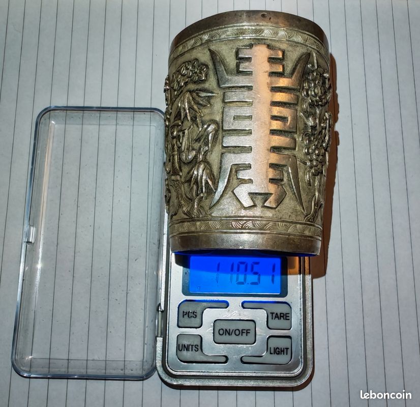 Bracelet Manchette Ancien Indochine XXe Siècle - Argent Massif Poinçonné 850/1000 - Motifs Nature Et Récolte