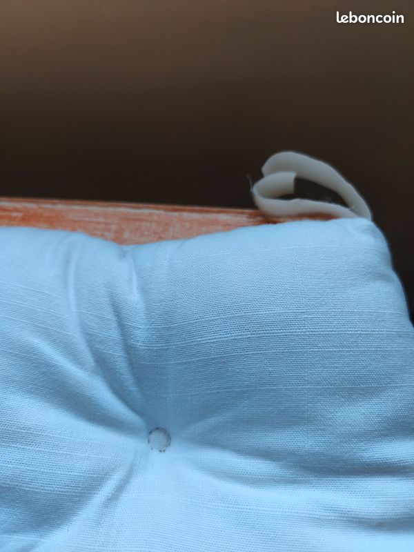 4 coussins tissu blanc ecru (image 3)
