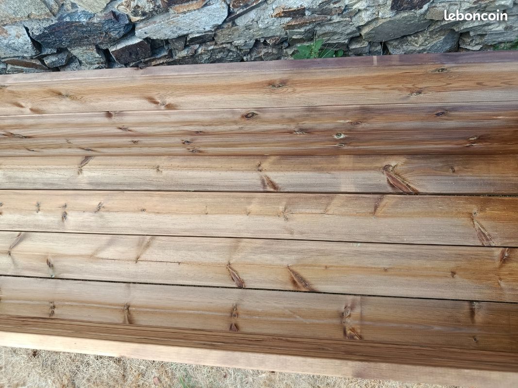 Grande jardinière en bois de terrasse 240x60x45 (image 4)