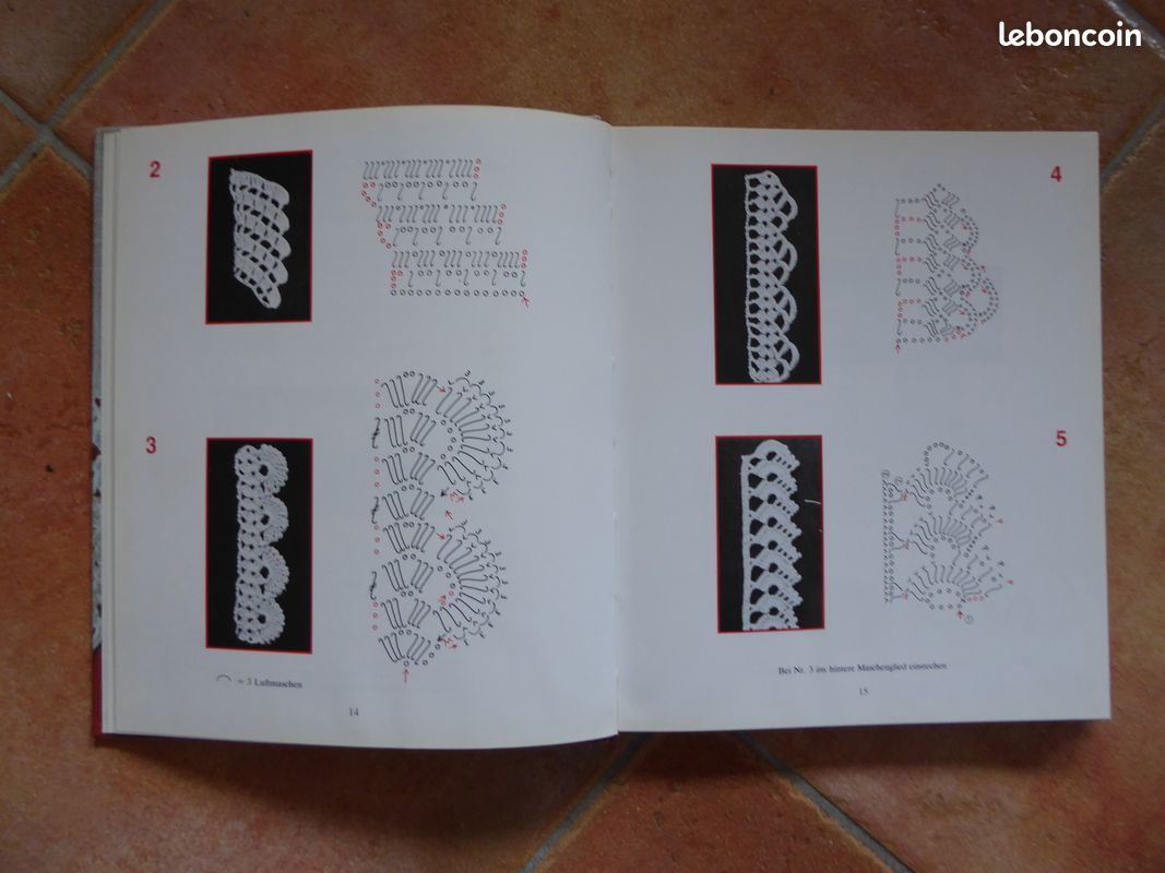 Livre Alte Häkelspitzen - Dentelle au crochet - 1982 - bel ensemble de modèles (image 7)