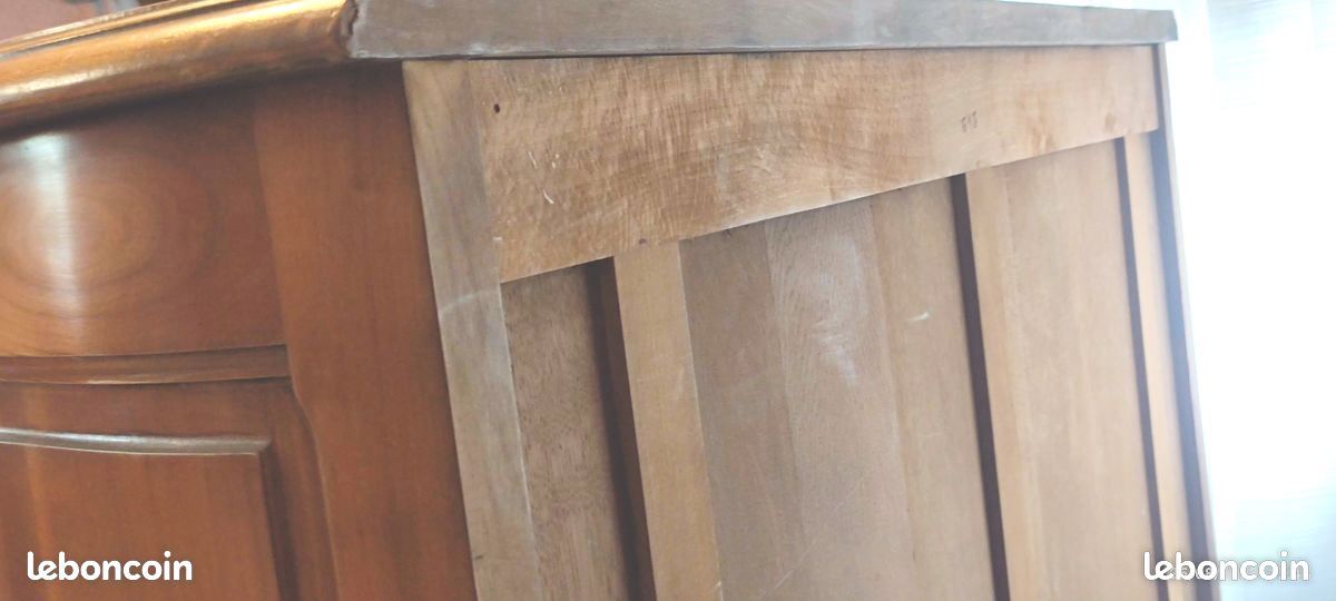 Commode 3 tiroirs, galbée style louis XV en bois massif (image 5)
