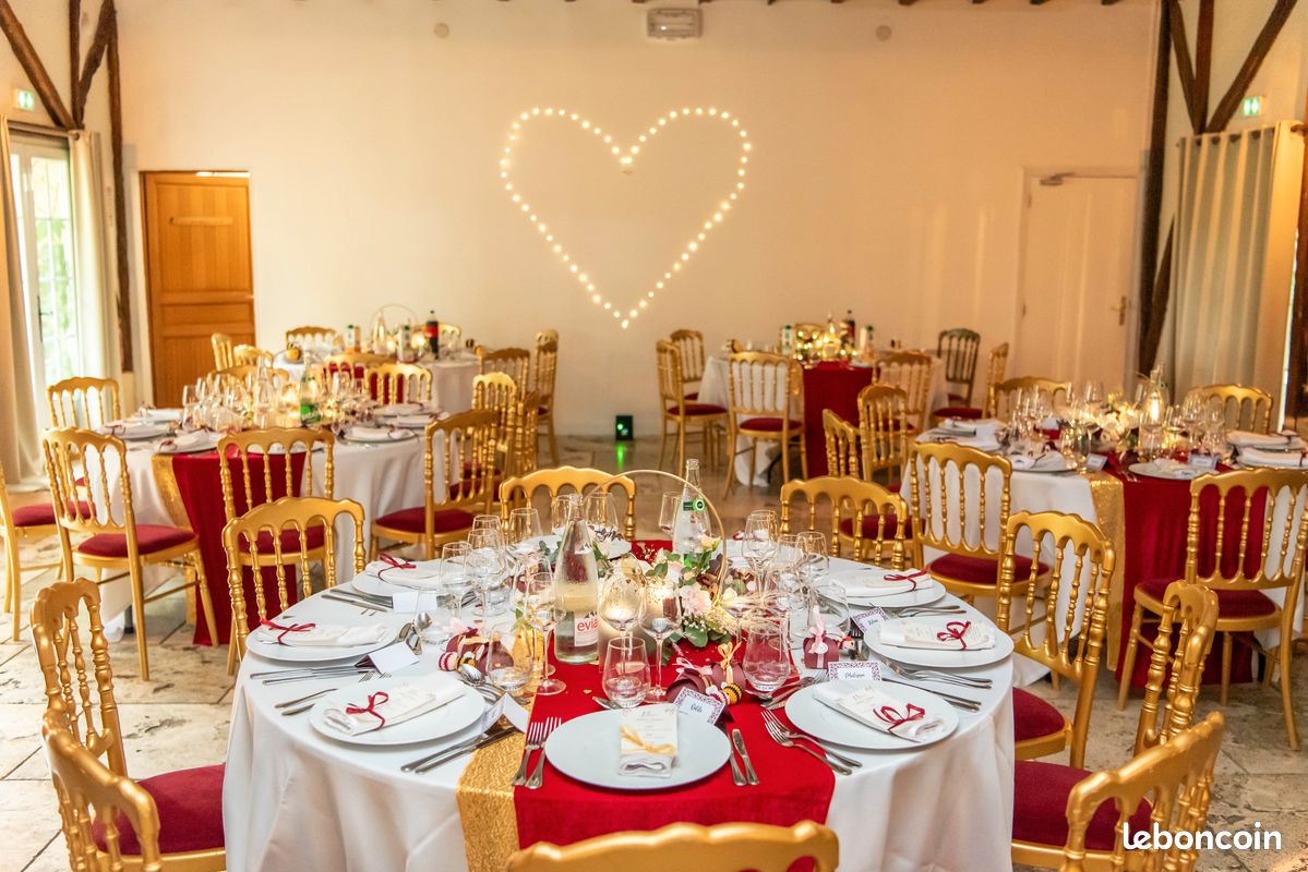 100 Perles Coeur Bordeaux Et Dorées : 8 Mm à Dos Plat - France