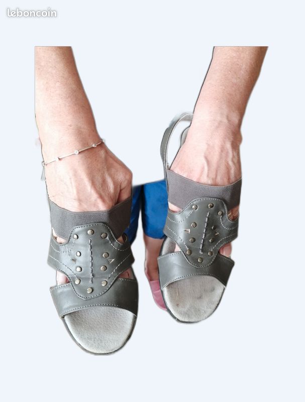 Chaussures à Talons Plates Coclico Dekalb - Pointues Gris Taille 39 - Neuves Avec Boîte