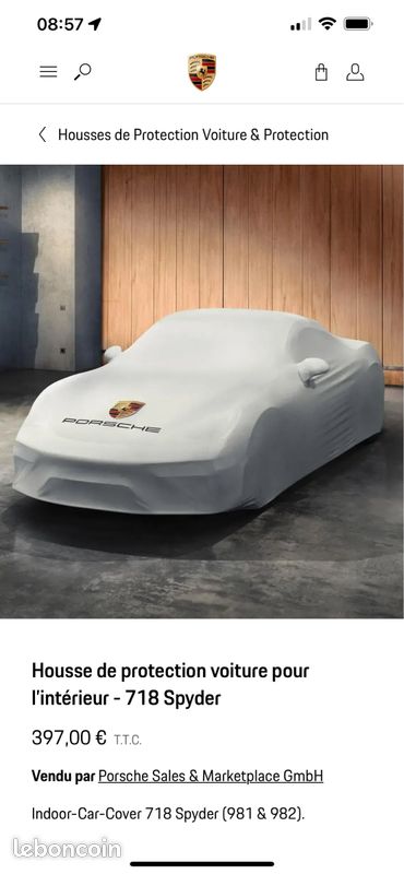 Housse de protection voiture pour l'intérieur - 718 Boxster