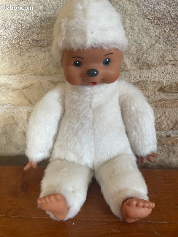 Ancienne Peluche Doudou Le Kiki Ajena – Made In France, 17 Cm, Vintage