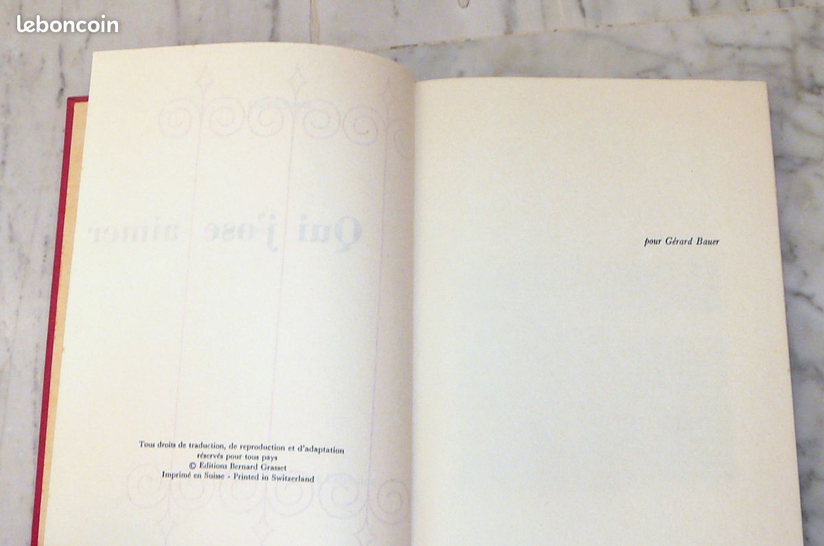 Livre – Qui j'ose aimer - Hervé Bazin - Numéroté - Ed. Guilde du livre - 1958 (image 7)