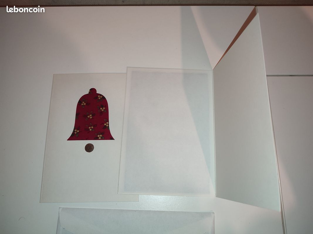 Lot de 2 cartes Noël créatives tissu (image 4)
