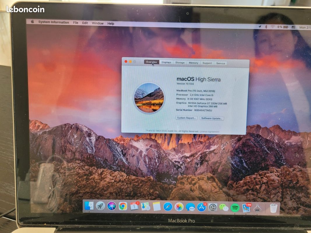 Vends MacBook Pro 2019 sur Gens de Confiance