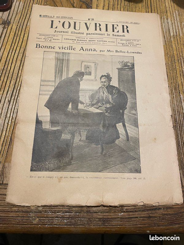 Différent Revue L'ouvrier - Journal illustré paraissant le Mercredi et le Samedi 1917/1918 (image 3)