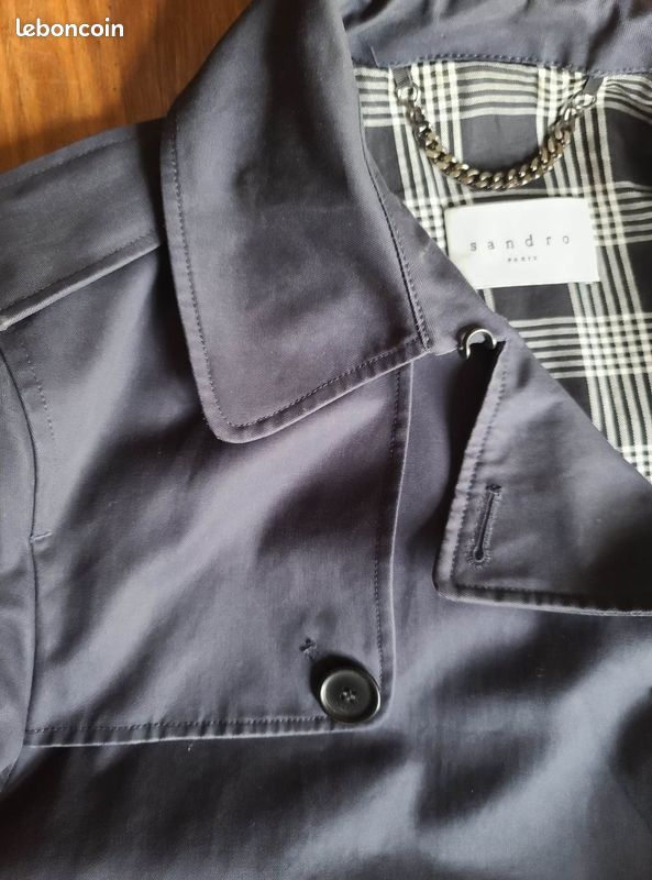 Trench SANDRO taille S - Bleu marine (image 3)