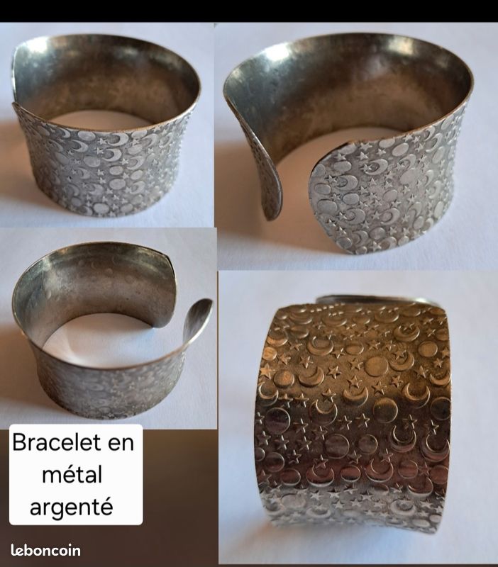 Ensemble bijoux fantaisie en métal argenté pour femme (image 2)