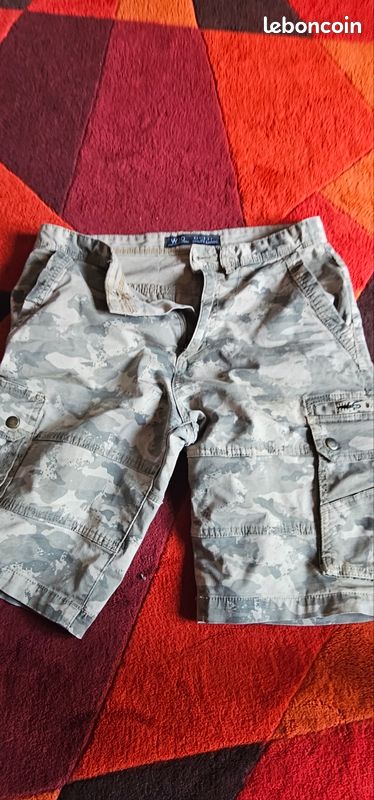 Short cargo w30 taille 40 a reparer (image 7)