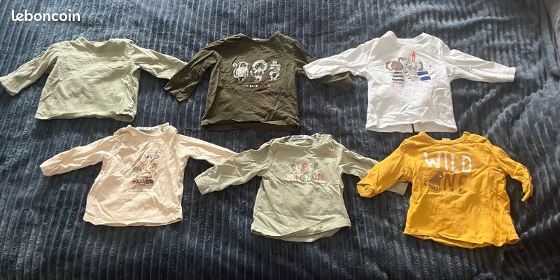 Lot De Vêtements Bébé Fille 6 Mois - Occasion En Très Bon état - T-shirts, Pantalon, Robe