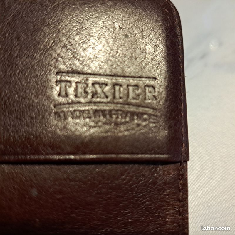 Porte-monnaie Homme TEXIER - Neuf (sans étiquettes) - Couleur Blanc Et Marron - Marque Française