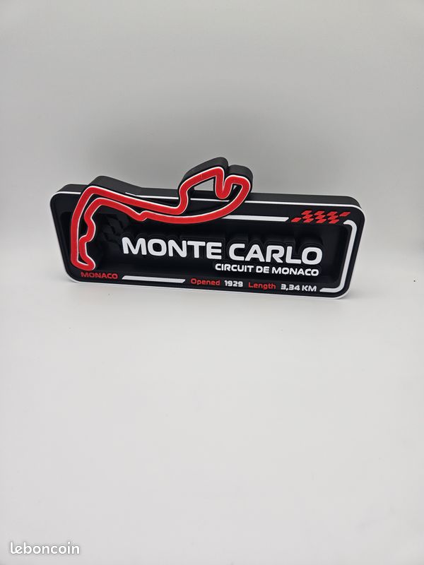 Modèle Circuit F1 Monza Sur Base Bois - Décoration Formule 1 20cm Pour Fans