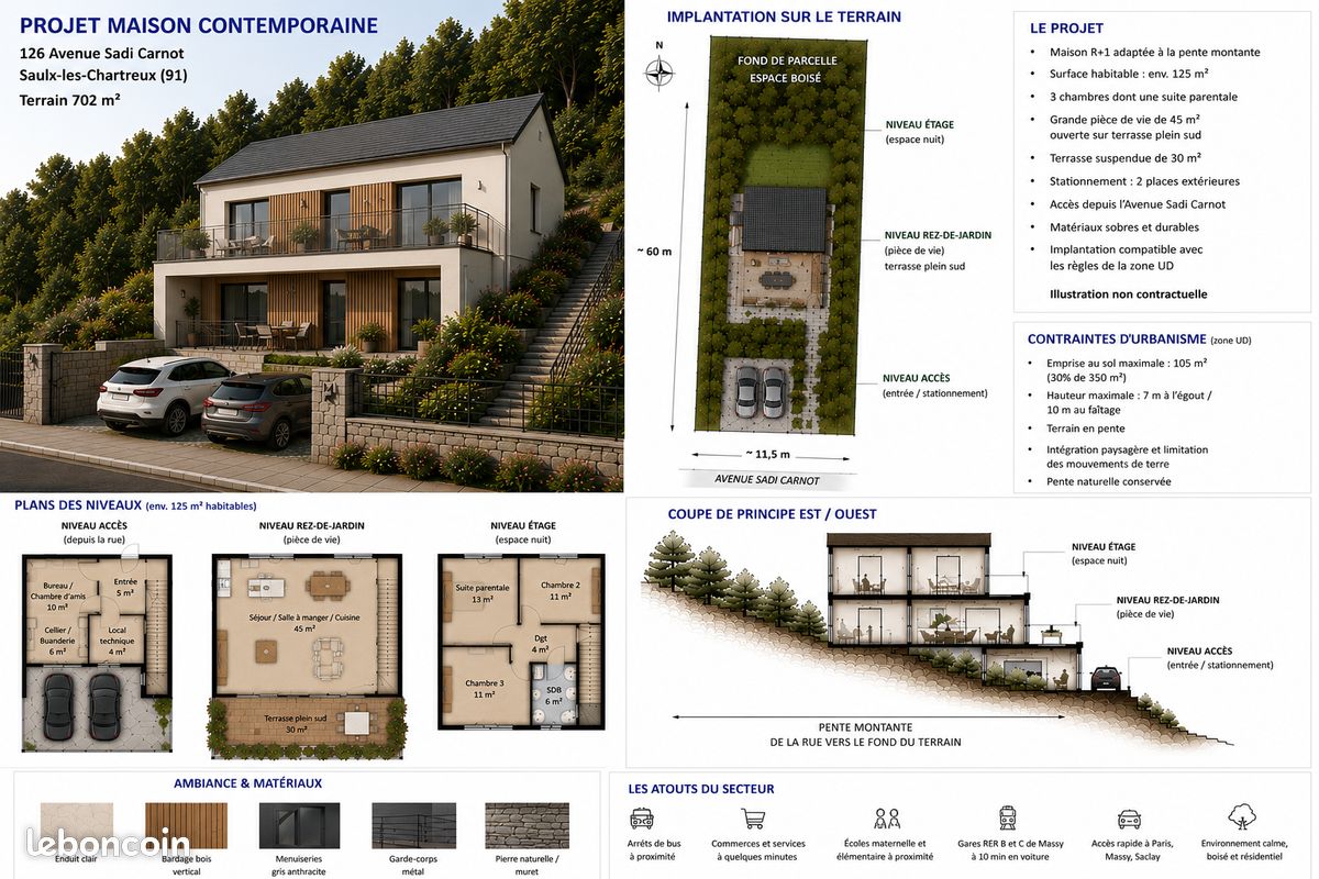 Terrain 702 m² · à Saulx-les-Chartreux · 702 m² · 169 000 €