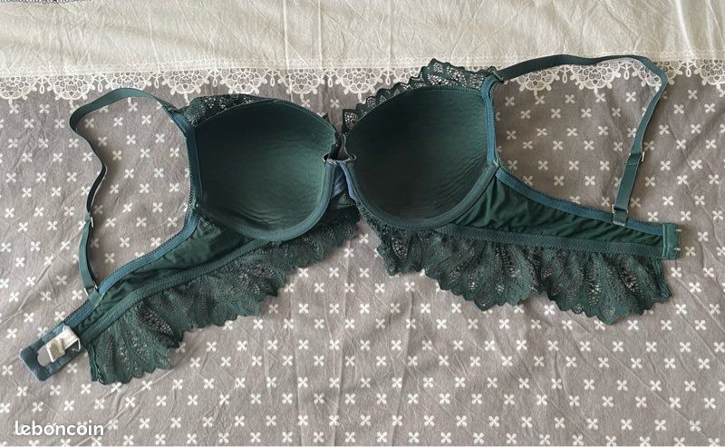Soutien-gorge Implicite Push-up Vert Chrome - Taille 90C (EUR75C/IT3C) - Neuf Avec Étiquettes