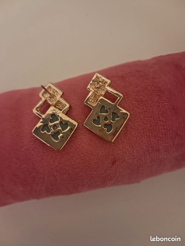 Boucles d'oreilles losanges cristal swarovski (image 5)