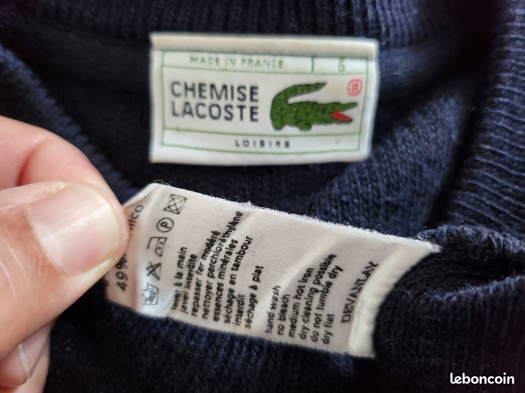 Vêtements Lacoste authentique vintage occasion homme et femme (image 10)
