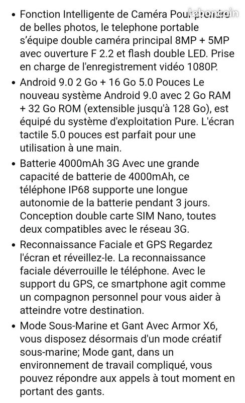 Ulefone X6 (2022) Smartphone Incassable neuf sous blister (image 9)
