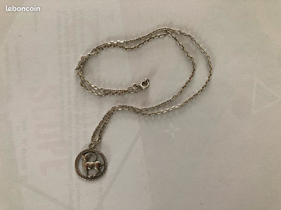 Pendentif Capricorne En Argent - Bijou Zodiacal Occasion