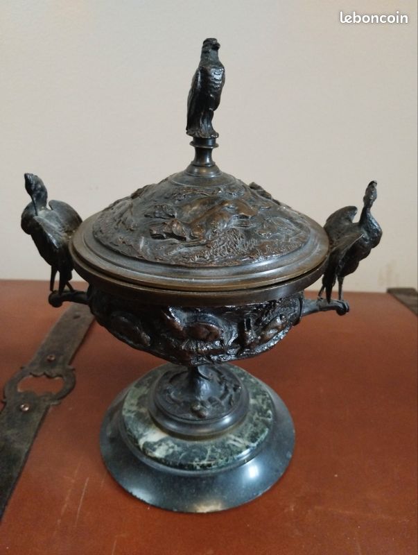 Paire de cassolettes bronze jules moigniez (image 2)