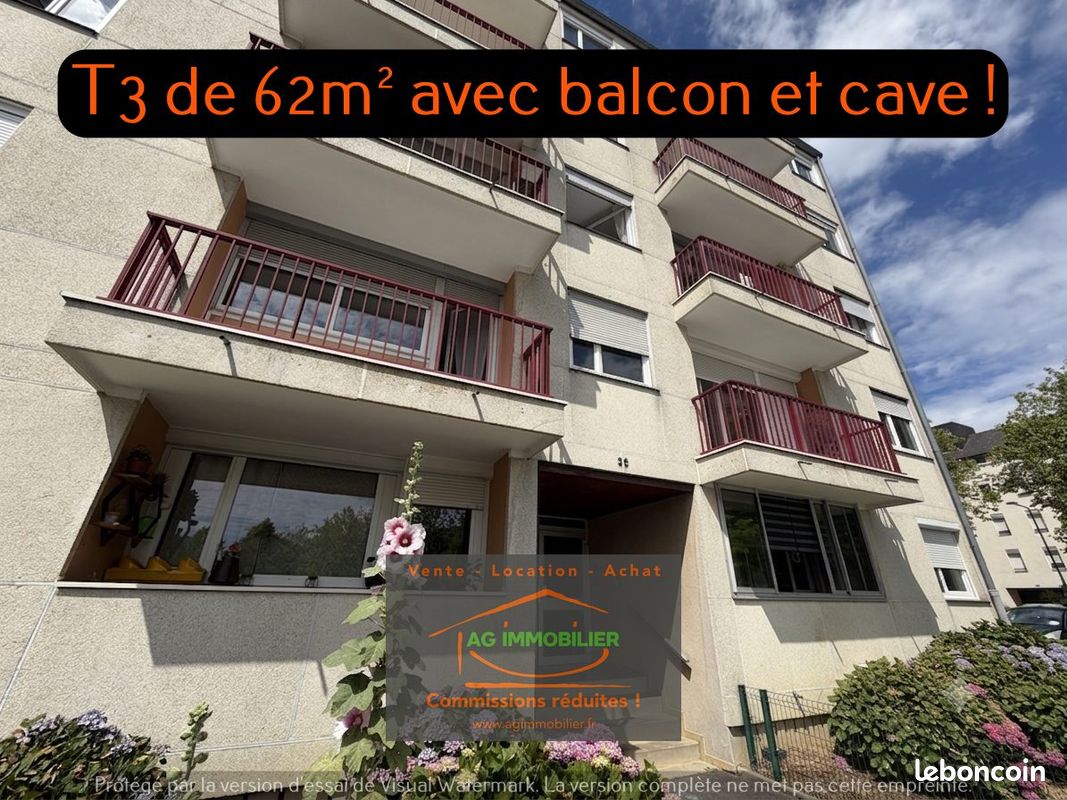 Appartement 3 pièces 62 m² · à Rennes · 62 m² · 179 570 €
