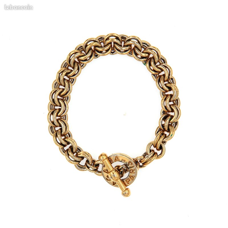 Bracelet Vintage En Métal Doré - Marque Loola Paris - Occasion Authentique