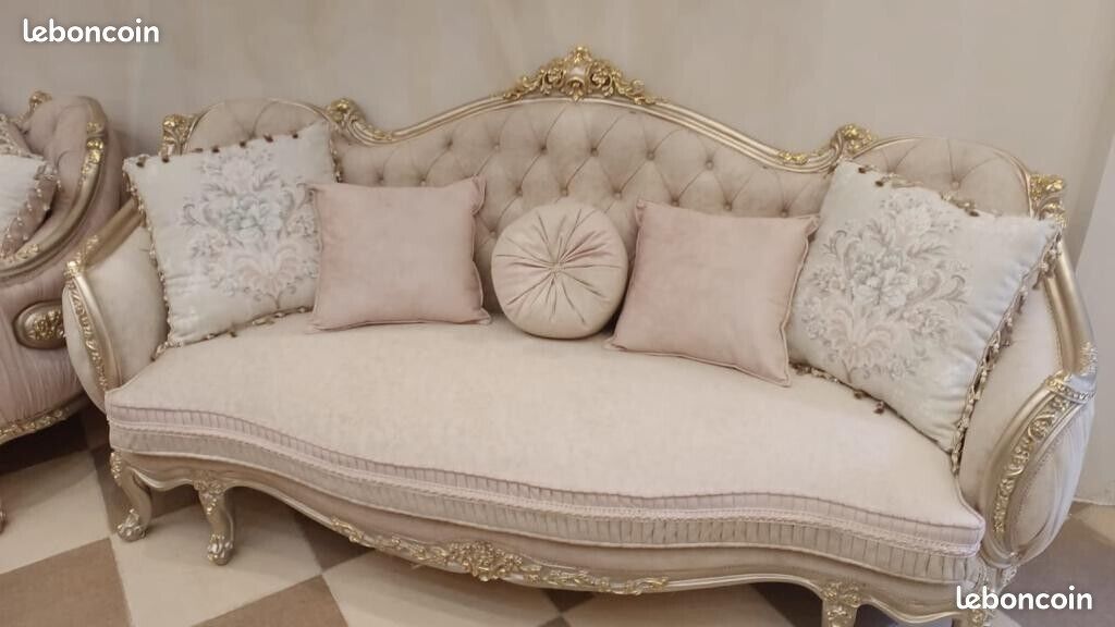 Canapé Baroque Rouge Or Chaise Longue Banquette Daybett Tagesbett