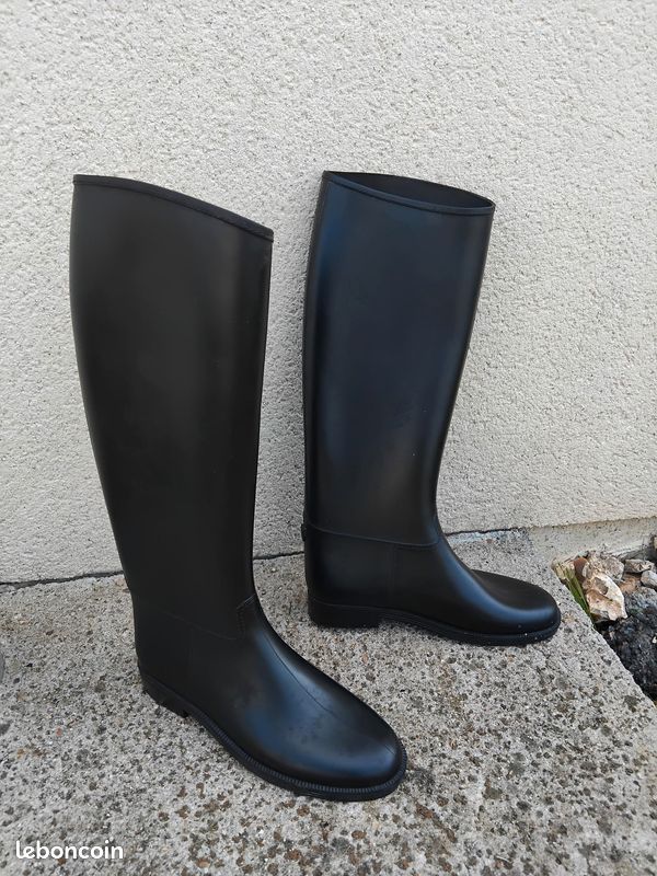 Botte en caoutchouc rembourré d'occasion : Enfant Mixte | Equitation - 26/08/2022