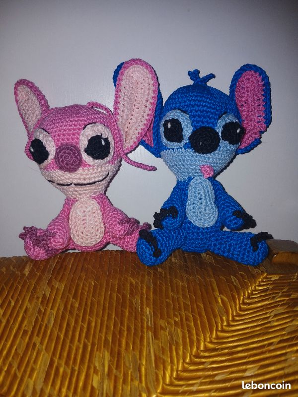 Stitch et Angel au crochet (image 1)
