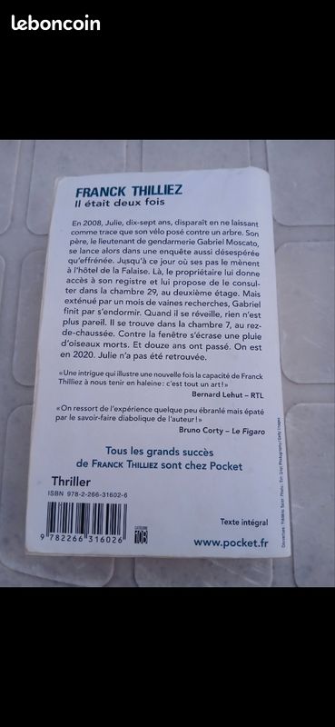 "Il était deux fois" de Franck Thilliez (image 2)