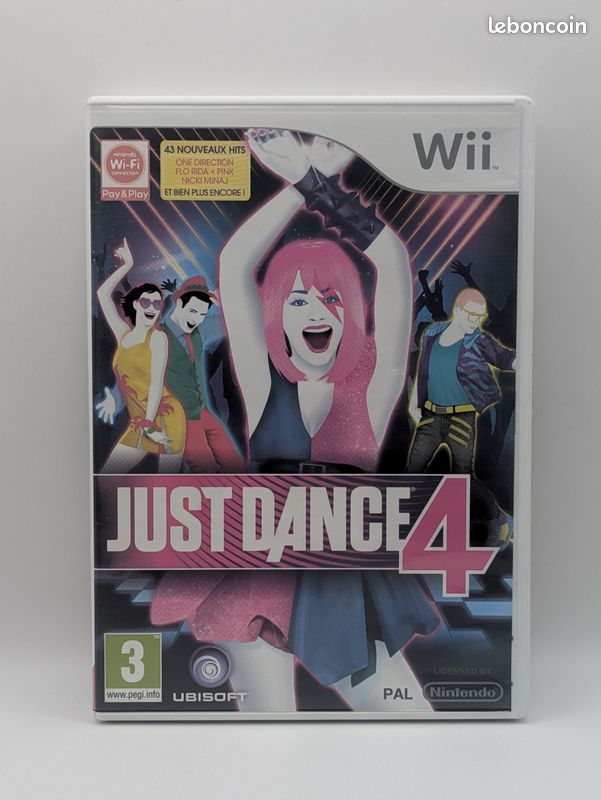 Lot de 4 Jeux WII VF Just Dance 1 et 3 et 4 et 2014 Envoi