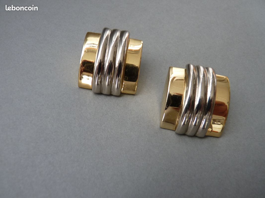 Paire De Clips Vintage - Fermoir Clips - Bijoux Occasion