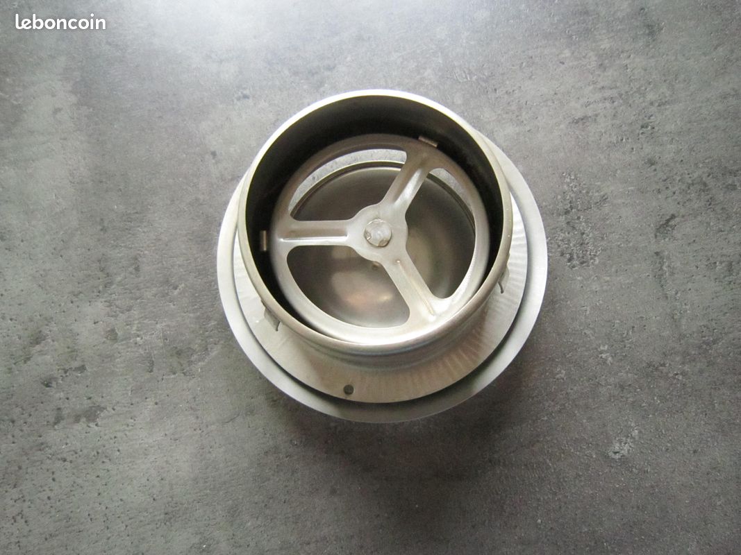 Bouche d'aération réglable inox Ø 100mm Autogyre (image 1)