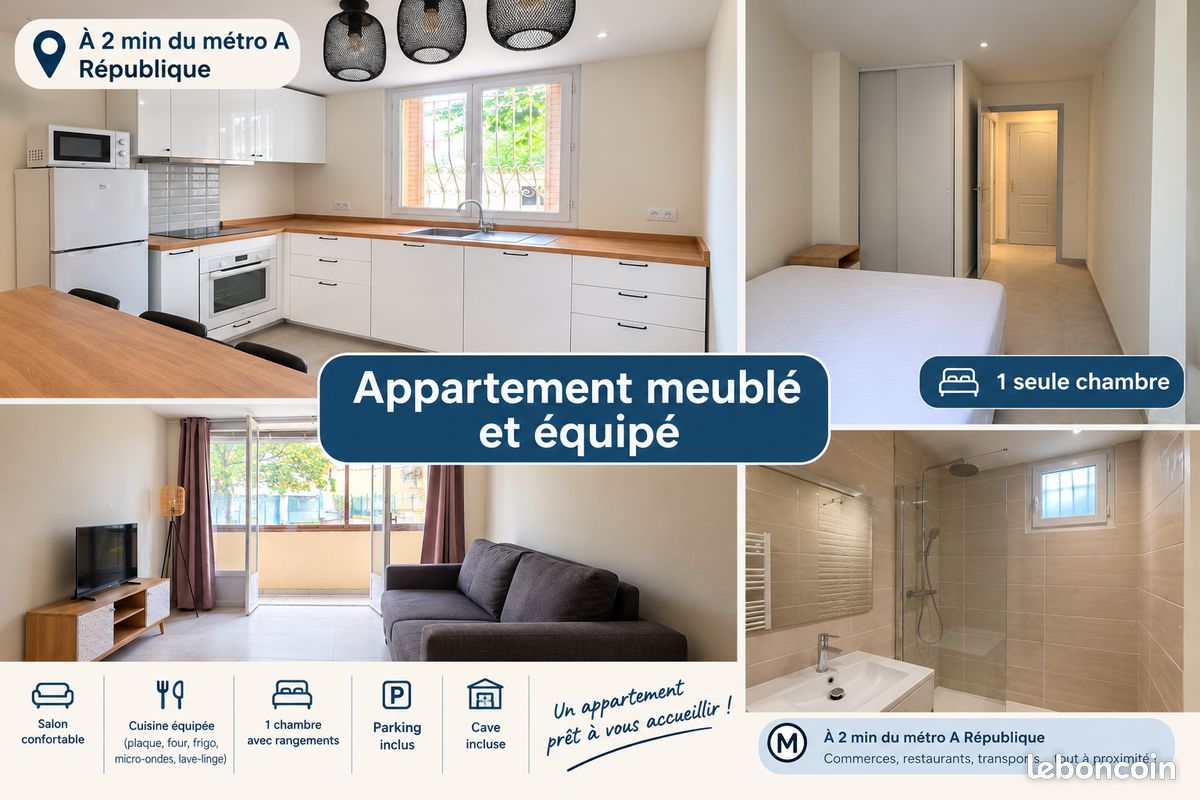 Appartement 2 pièces 43 m² · à Villeurbanne · 43 m² · 1 100 €/mois