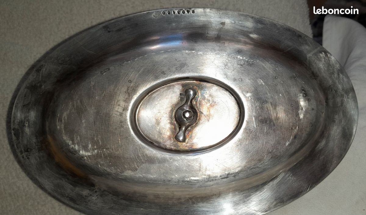 Saucière ancienne en Métal blanc (image 5)