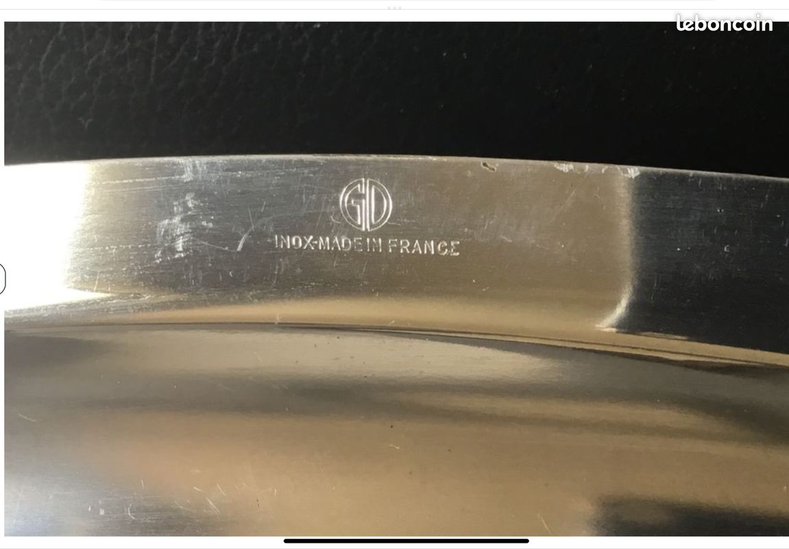 Grand Plateau En Inox Guy Degrenne – Argenté – Occasion état Correct
