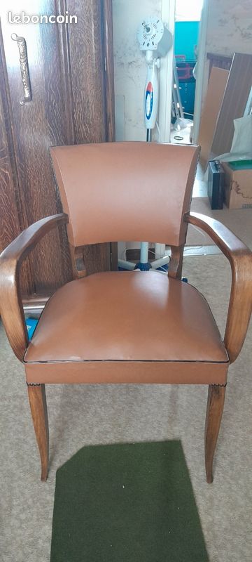 Lot de 2 chaises simili cuir (image 2)