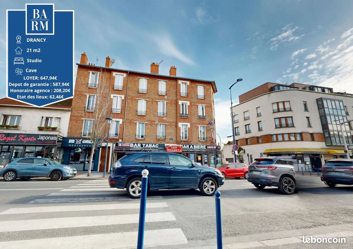 Appartement 1 pièce 21 m² · à Drancy · 21 m² · 647 €/mois