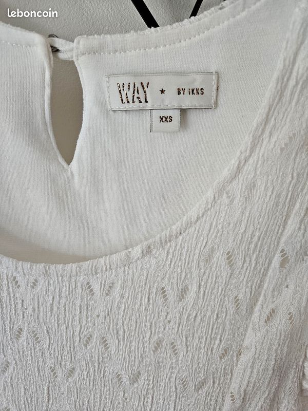 Robe blanc cassé IKKS XXS 12 ans (image 2)