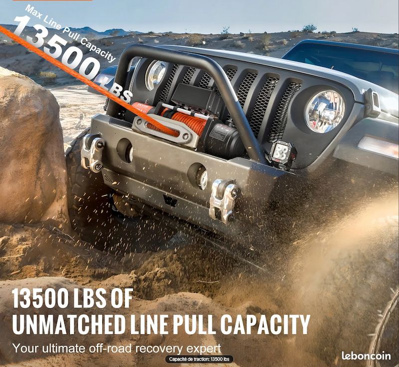 Treuil 4x4 – Treuil électrique – 6 Tonnes – Câble corde 20m – Neuf - Livraison gratuite ⭐ ⭐ ⭐ (image 2)