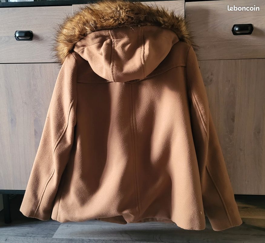 Parka D'hiver Zara Avec Bordure En Fourrure - Taille S, Marron