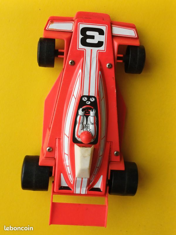 Ancienne Voiture Joustra En Tôle - France 1/18 - Course Bleue - Vintage