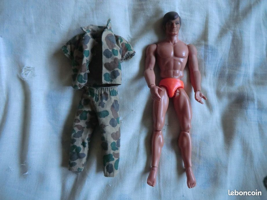 Figurine vintage BIG JIM - Mattel - 1971 - Bras actionné par bouton poussoir dans le dos (image 2)