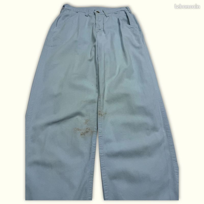 Pants Femme Lee W28 L36 Bleu poudré Coton État acceptable Regular Normal Uni (image 3)