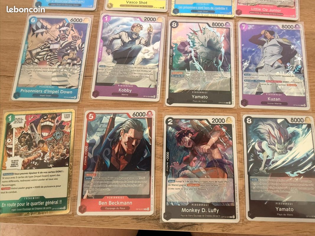Lot de 169 cartes One Piece Card Game OP-16 FR (image 3)