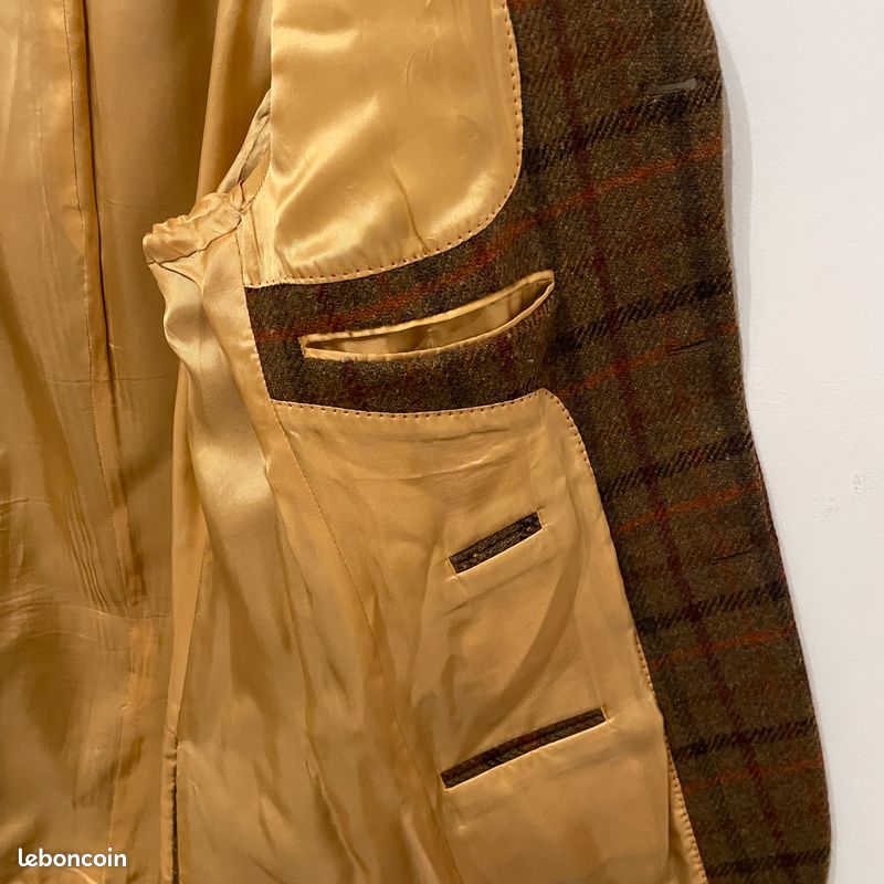 Sublime Veste en Harris Tweed vintage à carreaux Tartan - Pure laine tissée main - Taille 50 (image 16)
