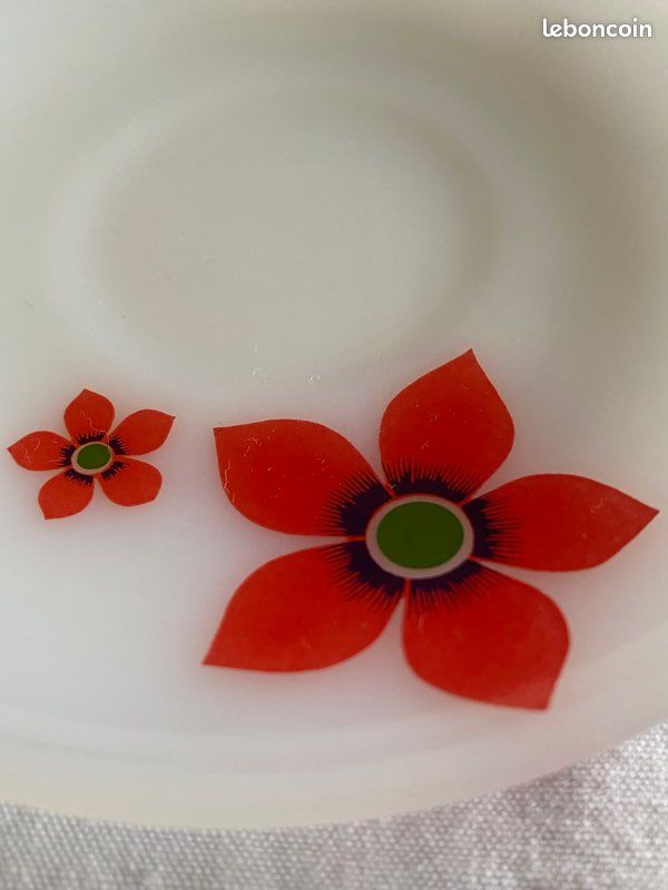 Sous tasses à café vintage en verre type Duralex (image 9)