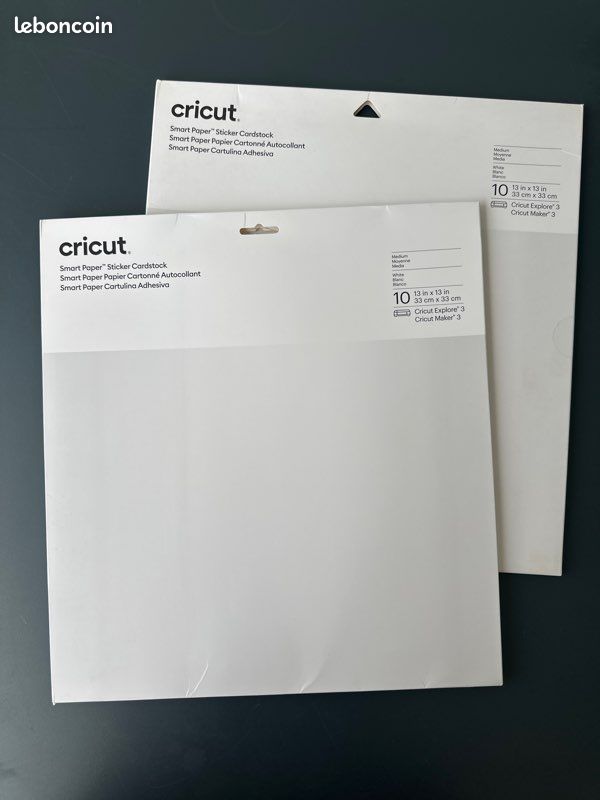 Lot 2 packs papier cartonné autocollant blanc (image 1)